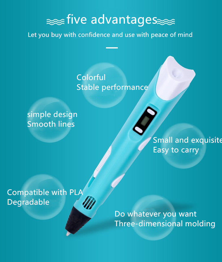 3D Printing Pen Kit – Starter Set w/ Filament (USB Powered)