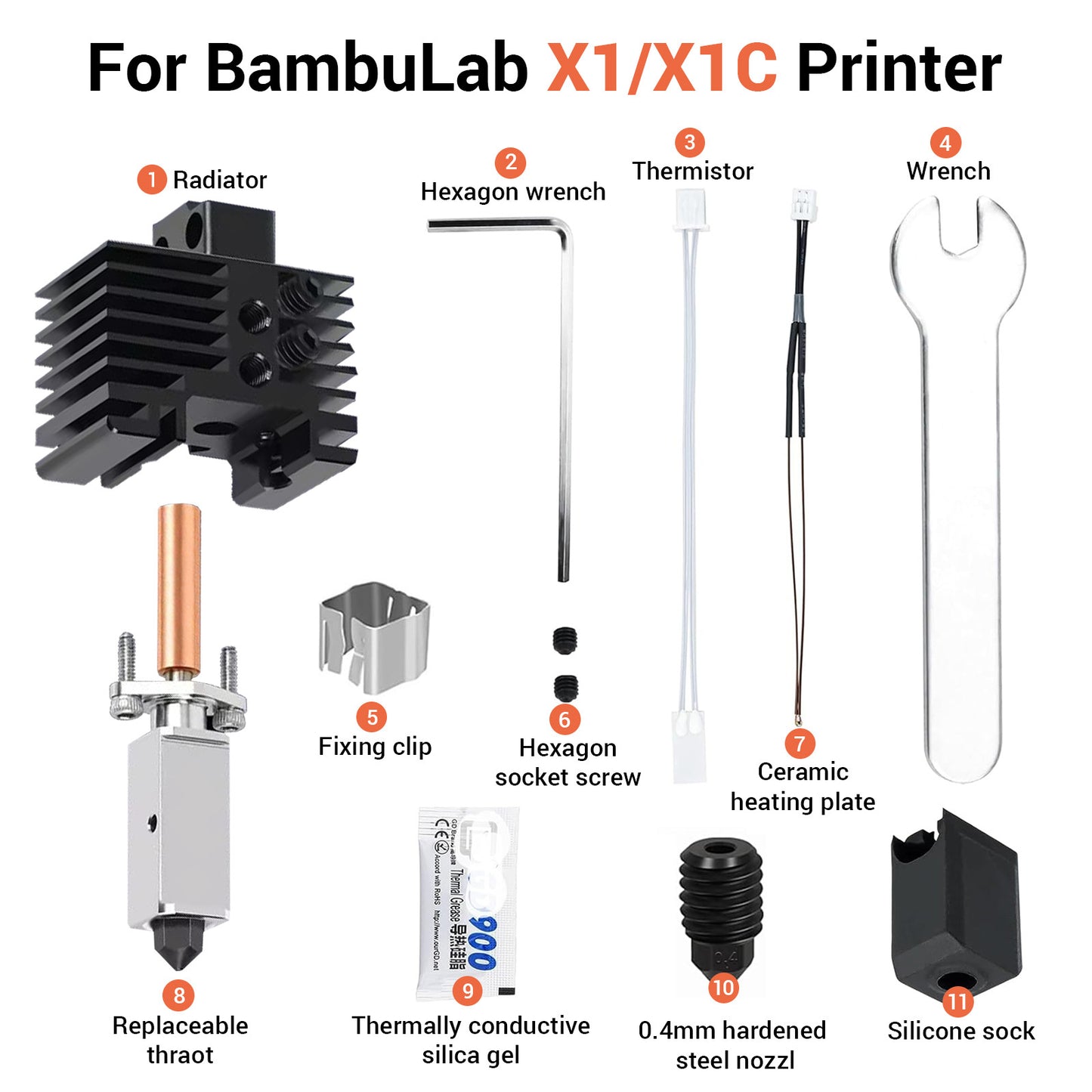 Bambu labs Hotend All Metal High Flow Assembly