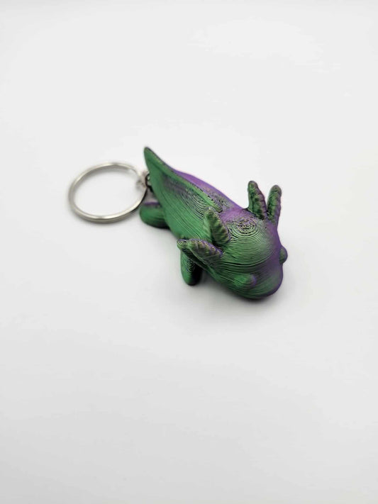 Baby Axolotl Sculpture Keychain