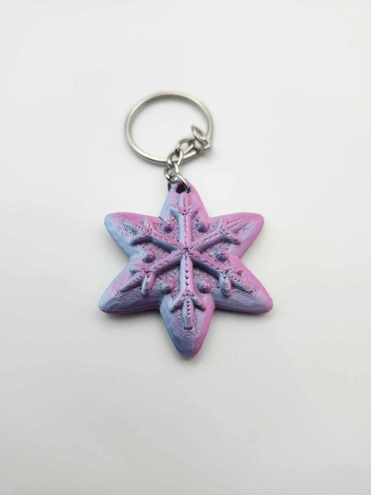 Gingerbread Snowflake Keychain