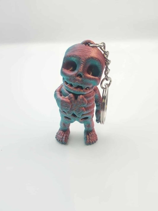Clover Skeleton Keychain